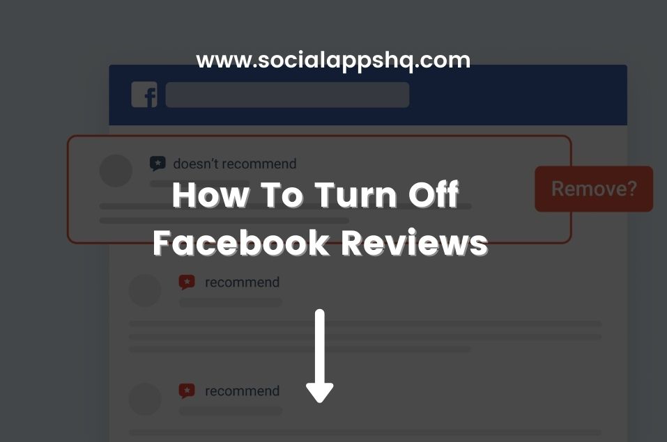 How To Turn Off Facebook Reviews