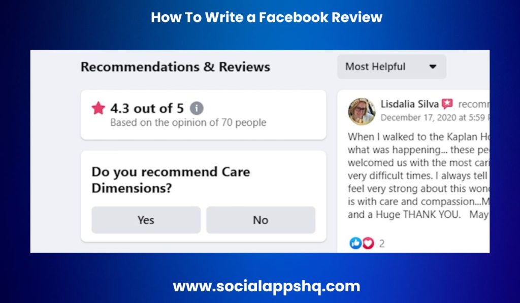 How To Write a Facebook Review