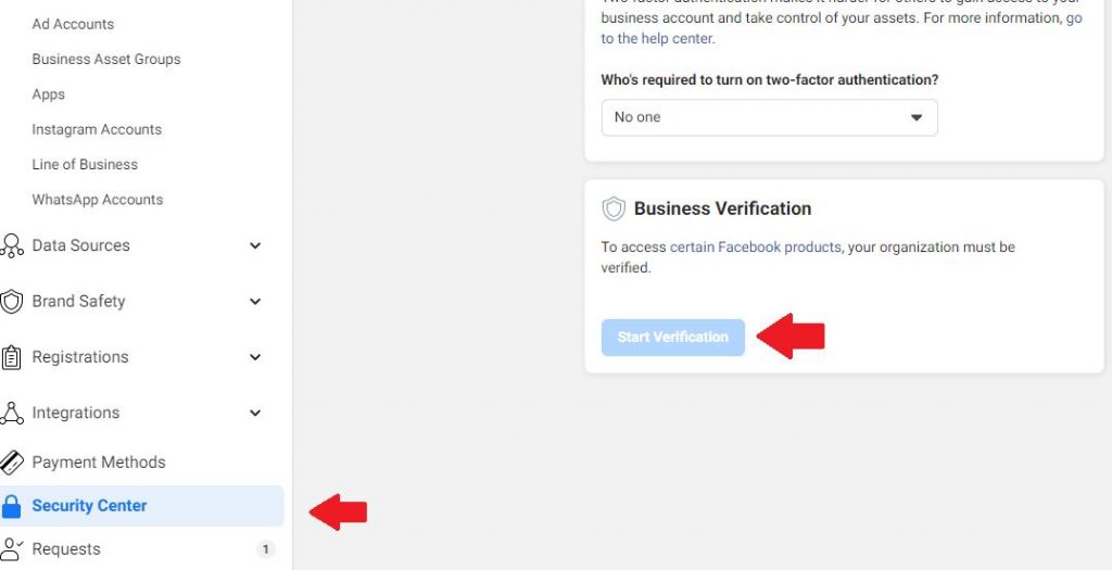 Verify Facebook Business Account