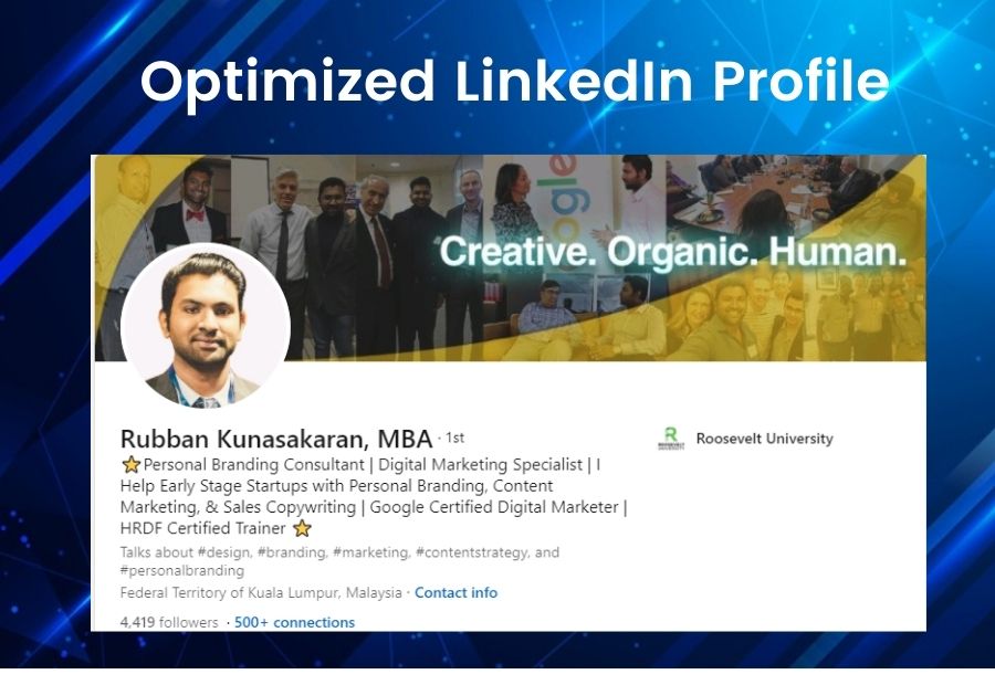 Optimized LinkedIn Profile