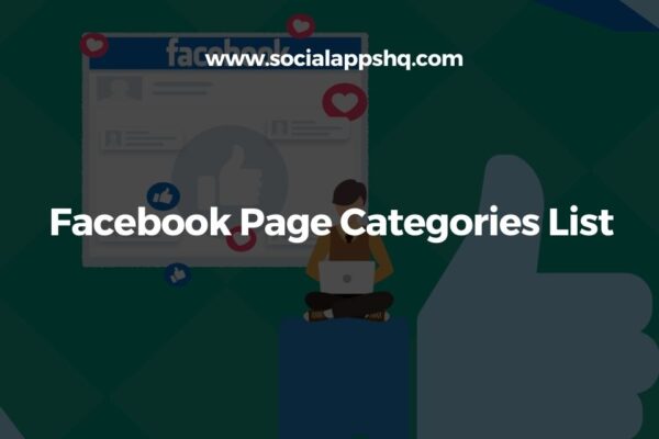 Facebook Page Categories List [2025] - SocialAppsHQ
