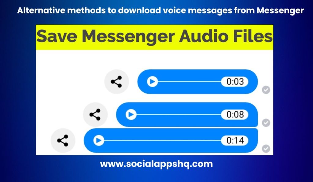 Alternative methods to download voice messages from Messenger