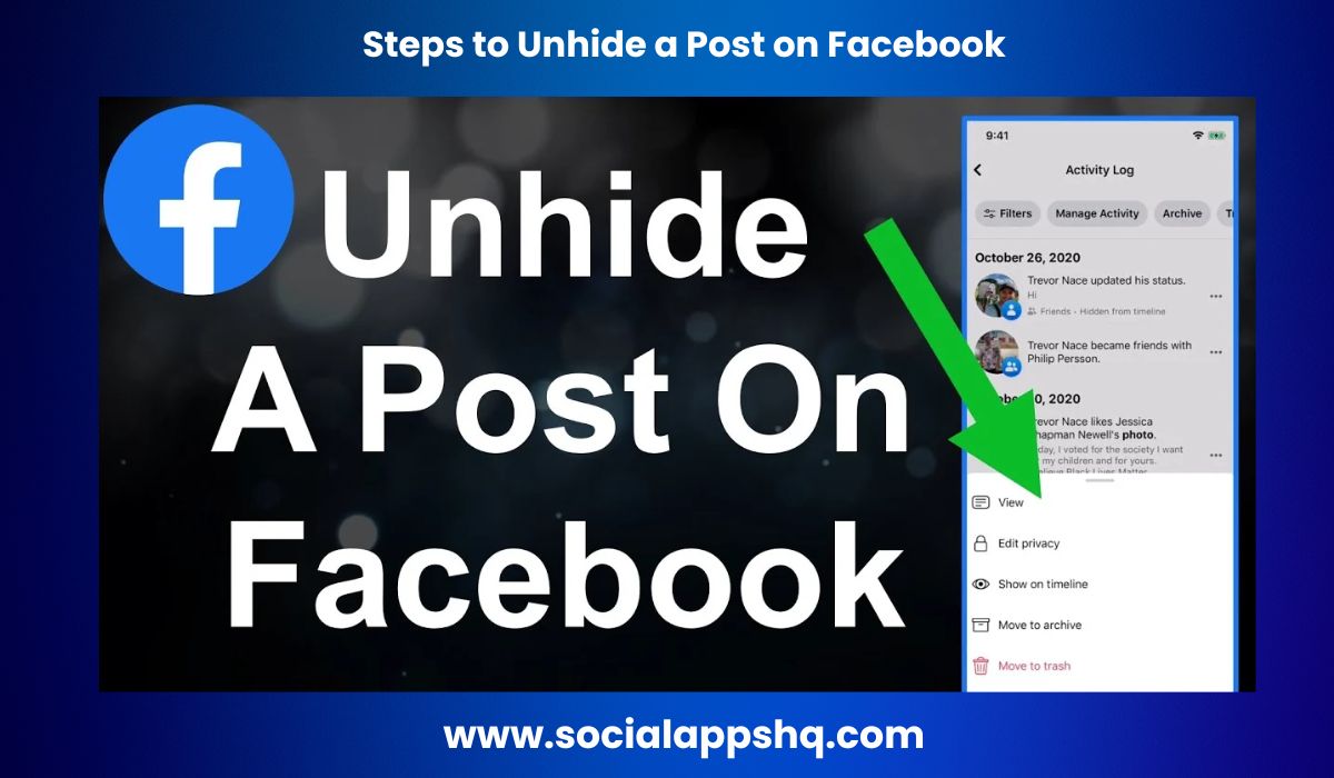 How To Unhide a Post on Facebook [2024] SocialAppsHQ