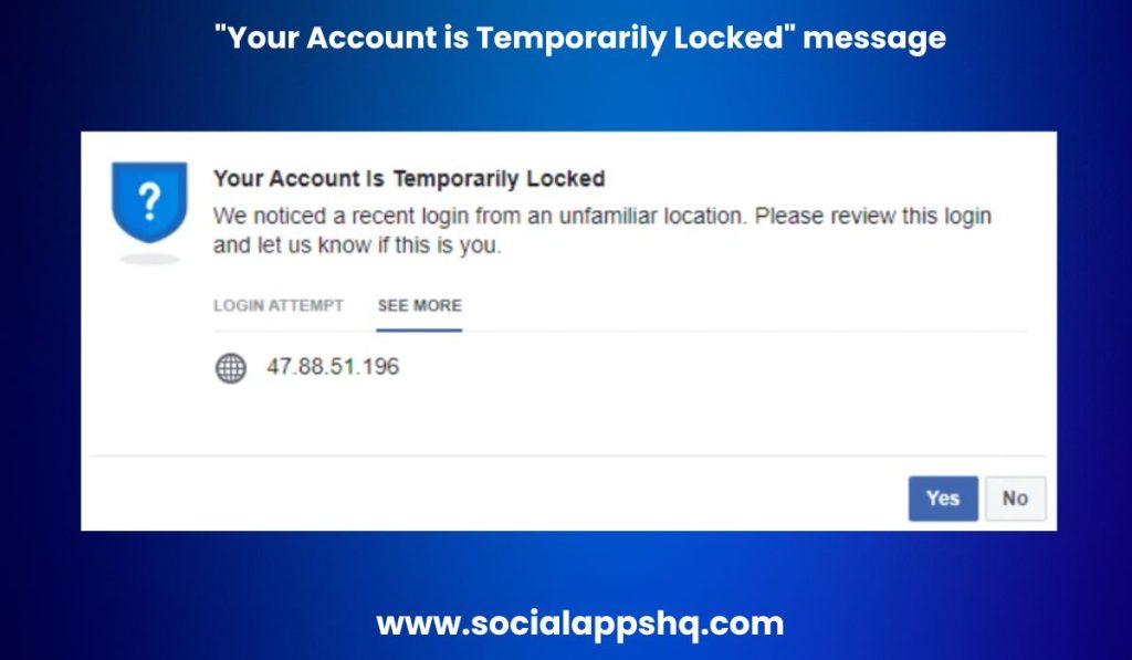 Your Account is Temporarily Locked_ message