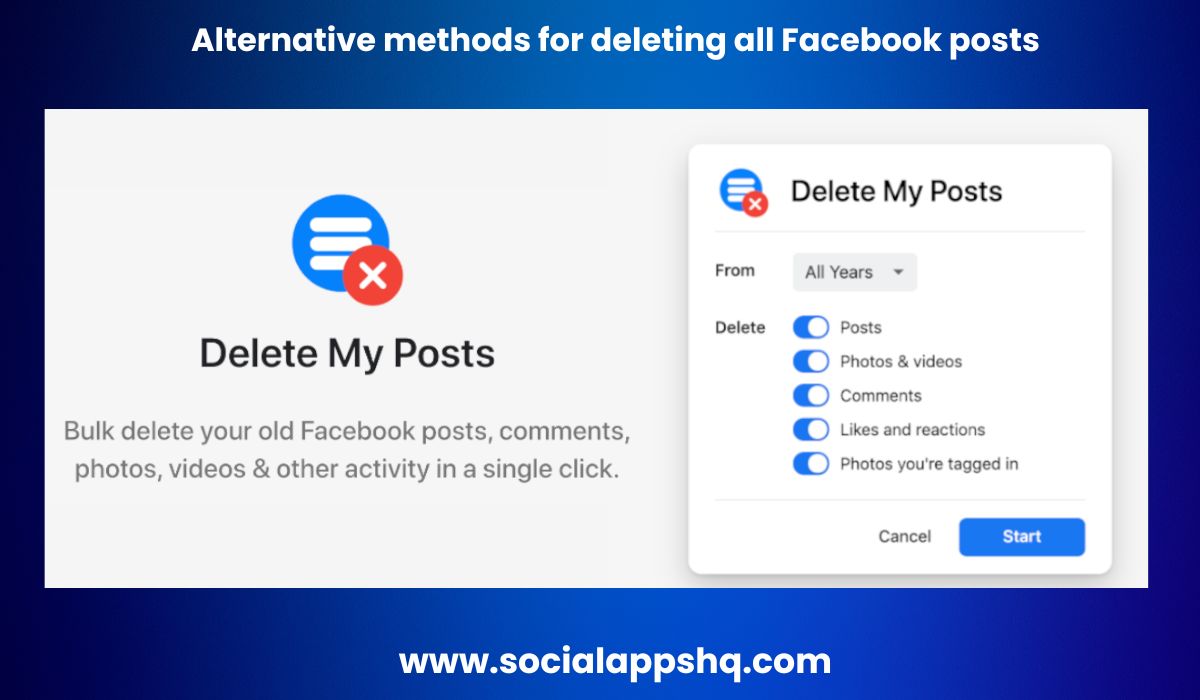 How to Delete All Posts on Facebook SocialAppsHQ