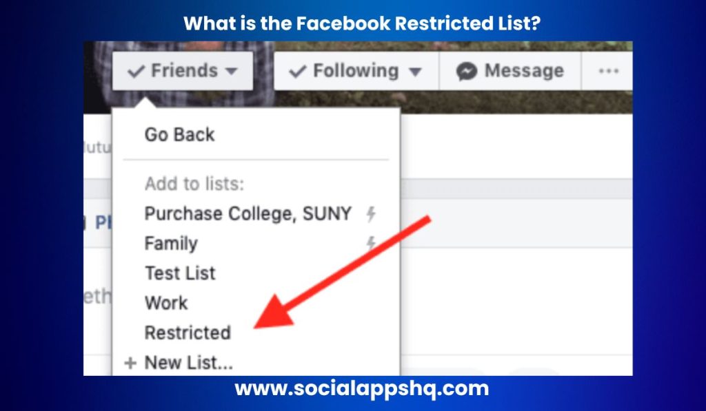What is the Facebook Restricted List