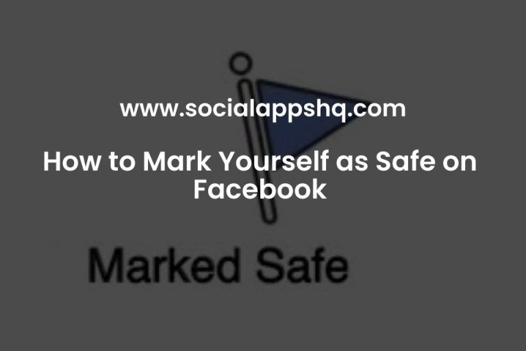 Facebook Safety Features For Adults Reference: How To Mark Yourself As Safe On Facebook
