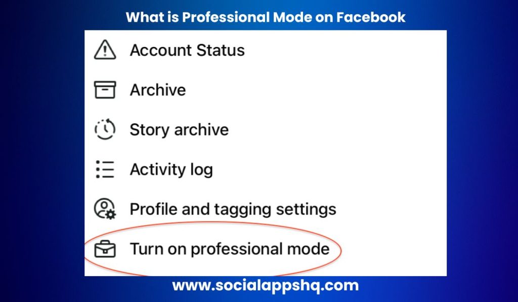 What is Pro Mode on Facebook
