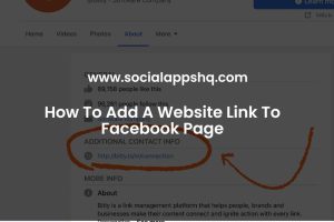 How To Add A Website Link To Facebook Page