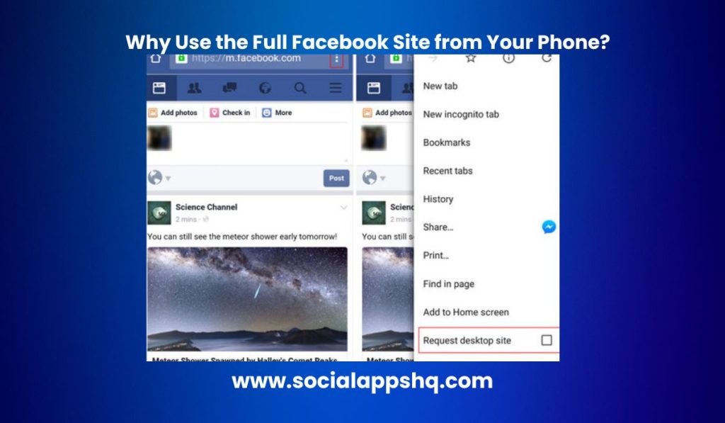 Why Use the Full Facebook Site from Your Phone