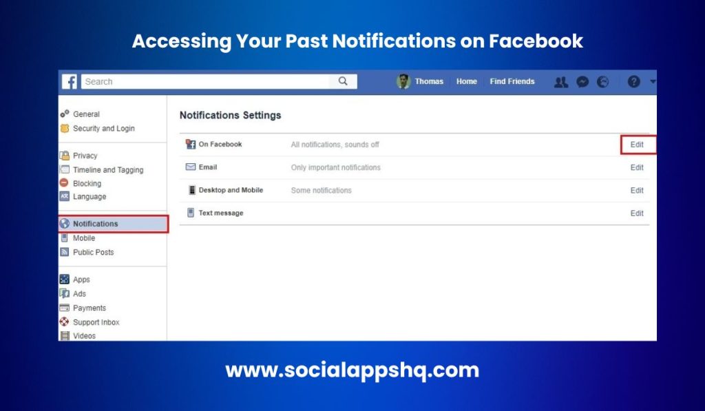 how to view old notifications on facebook