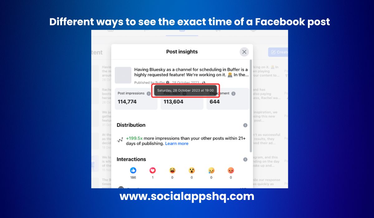 Different ways to see the exact time of a Facebook post