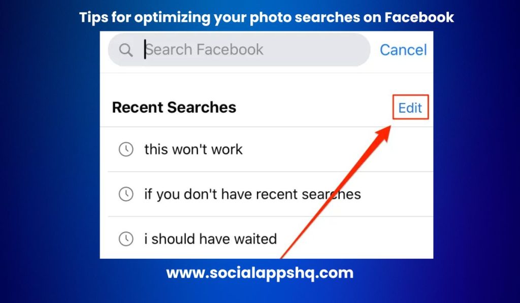Tips for optimizing your photo searches on Facebook