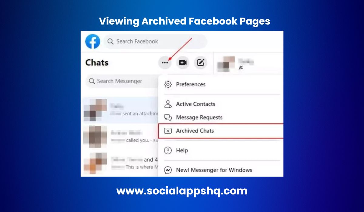 Viewing Archived Facebook Pages