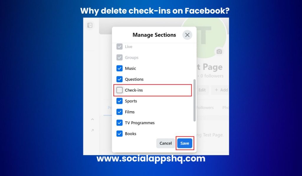 Why delete check-ins on Facebook?
