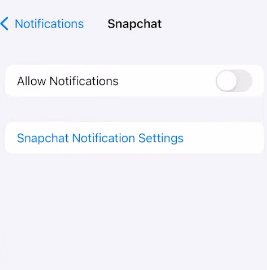 snapchat notification settings