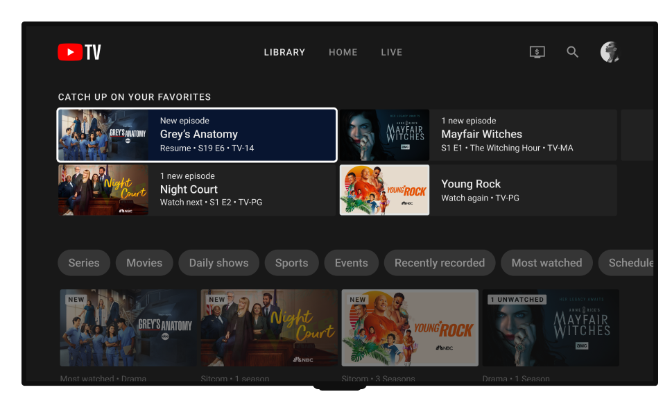 How we redesigned YouTube TV's Live Guide and Library - YouTube Blog